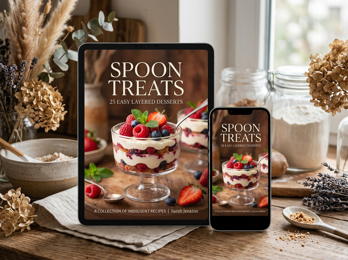 SpoonTreats eBook mockup on tablet and phone